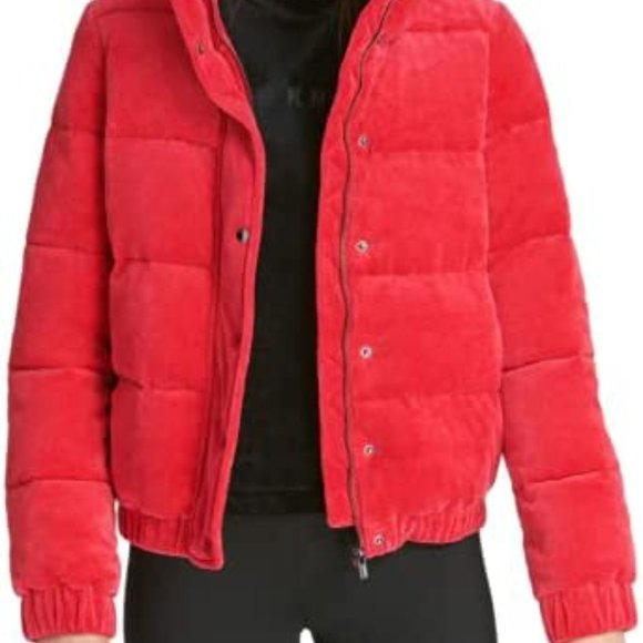 DKNY Red Puffer Jacket - Picture 4 of 12